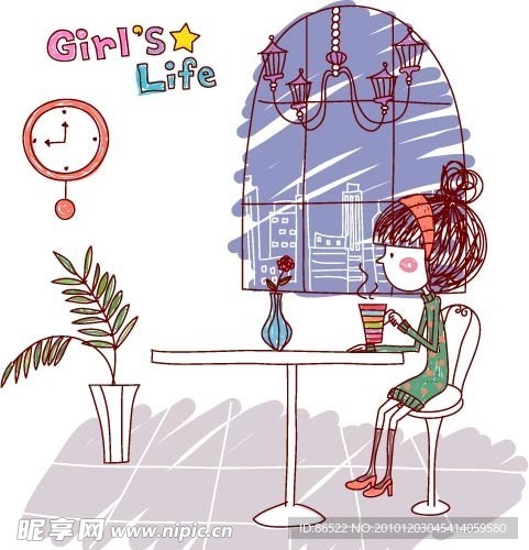 女生的生活 Girl s Life 喝饮料