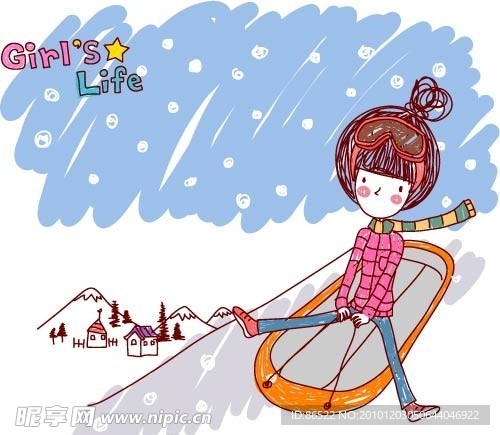 女生的生活 Girl s Life 滑雪