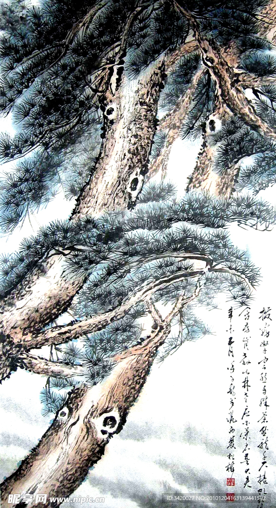 双松图