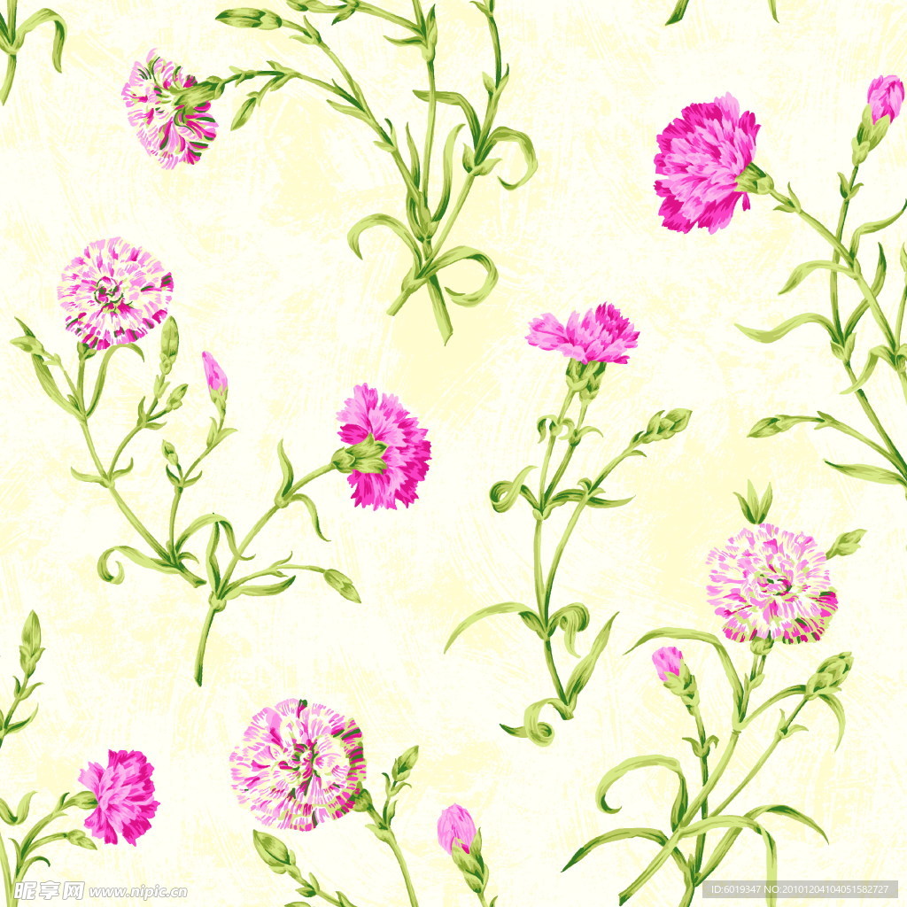 康乃馨 花卉 底纹 小碎花