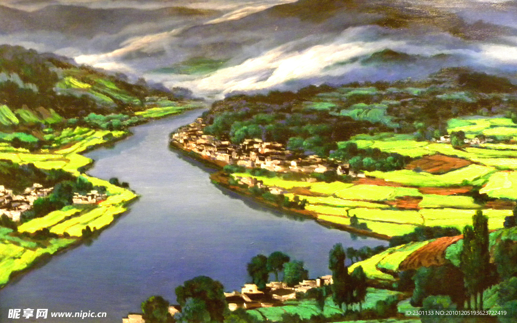 抽象 油画 山水 风景画