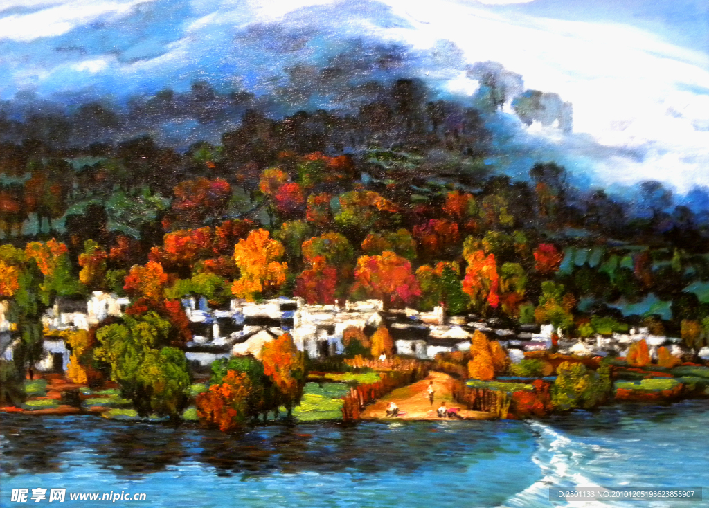 抽象 油画 山水 风景画