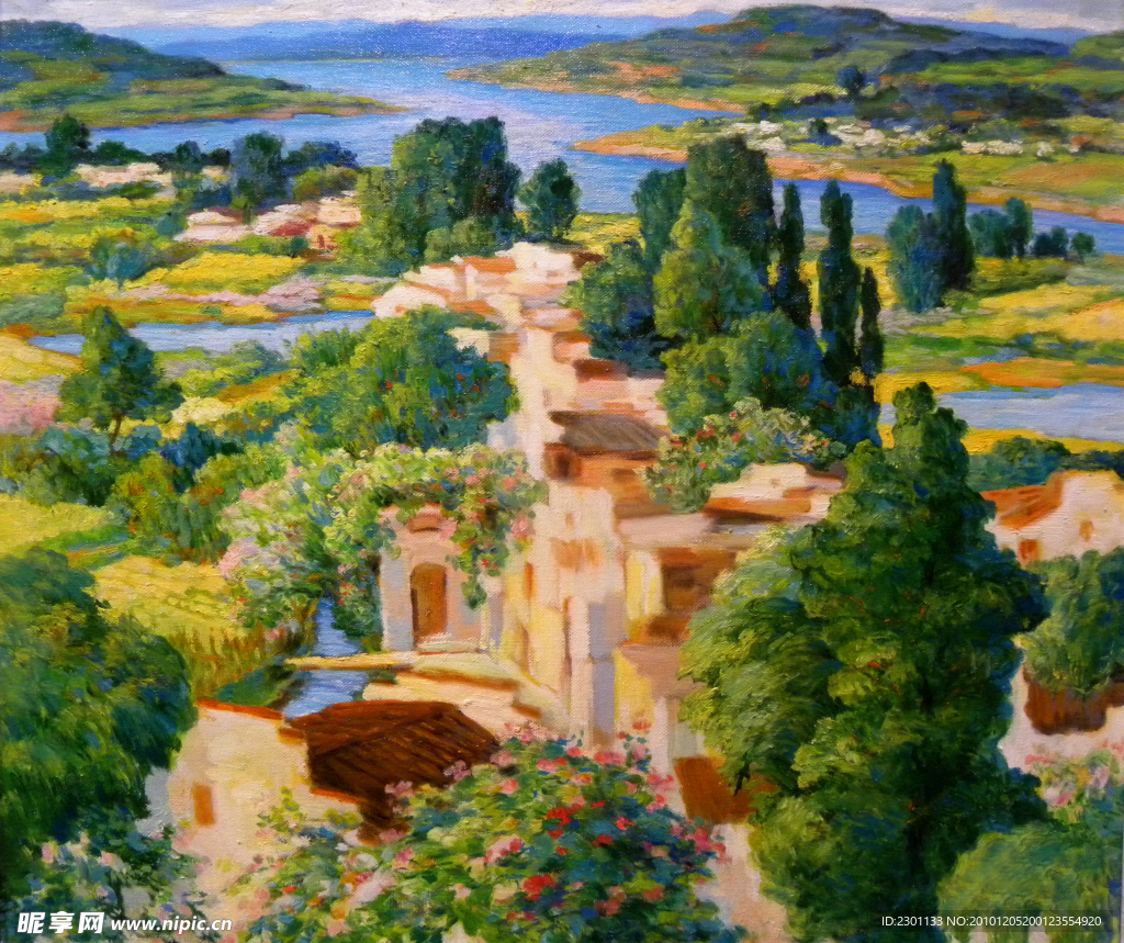 风景油画 山水画