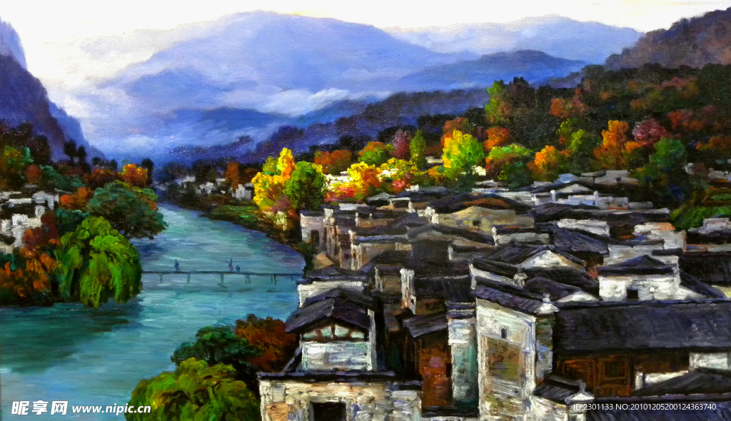 山水油画