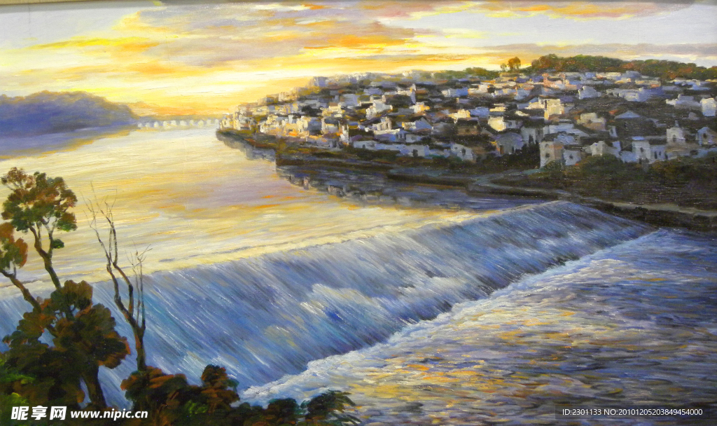 抽象 油画 山水 风景