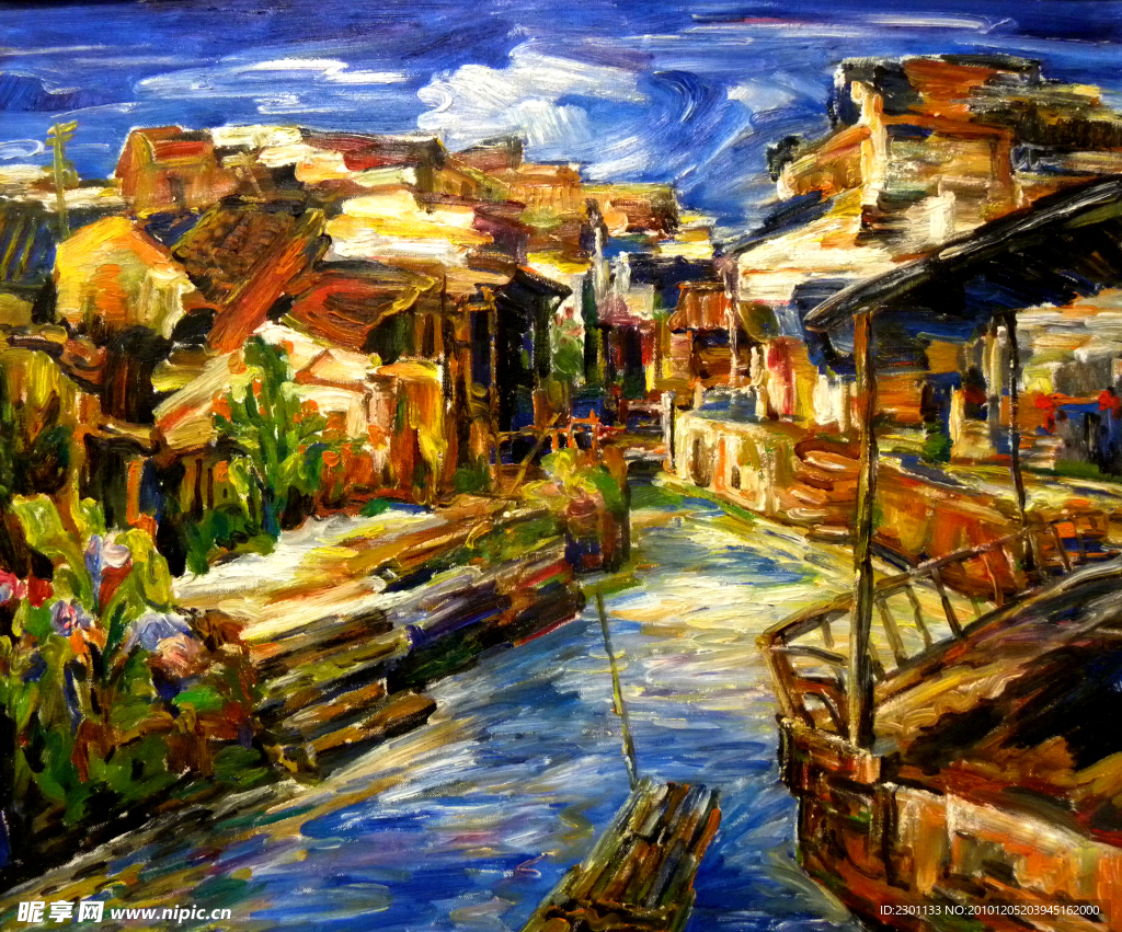 抽象 油画 山水 风景