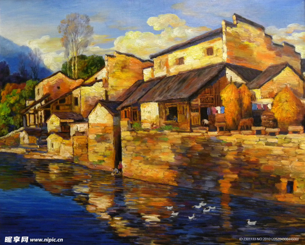 抽象 油画 山水 风景画