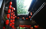 成都景观 阁楼 灯笼