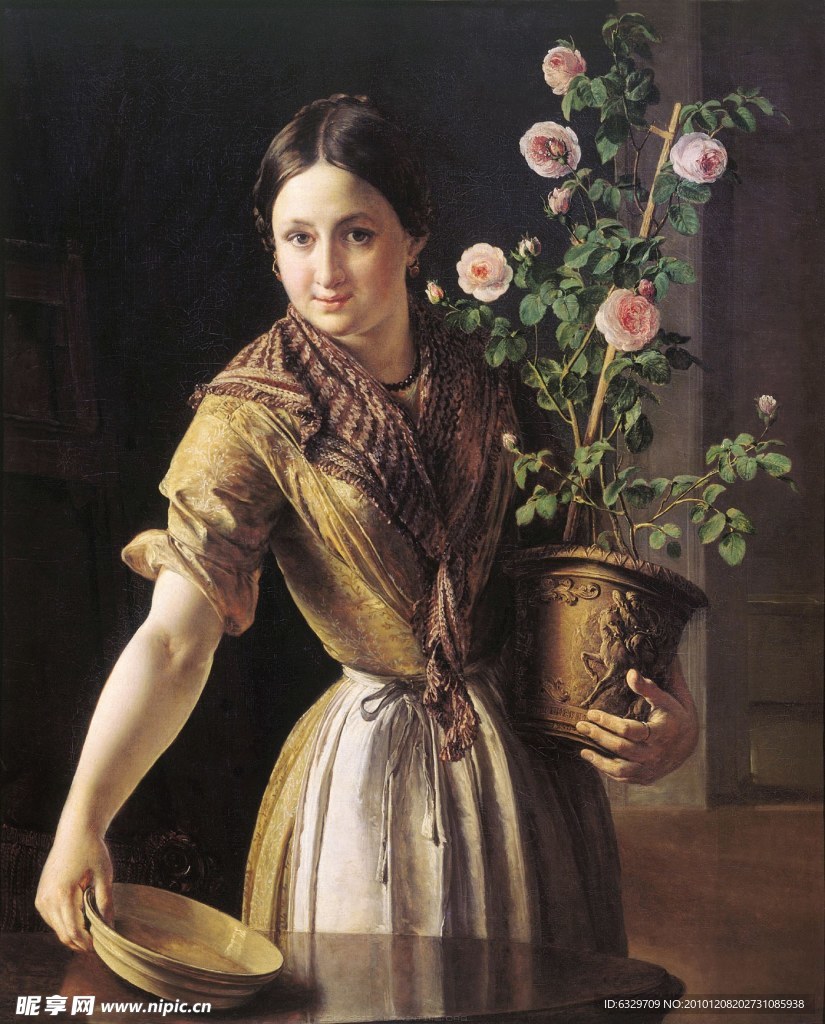 油画女仆