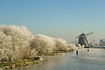 冬季滑冰雪景