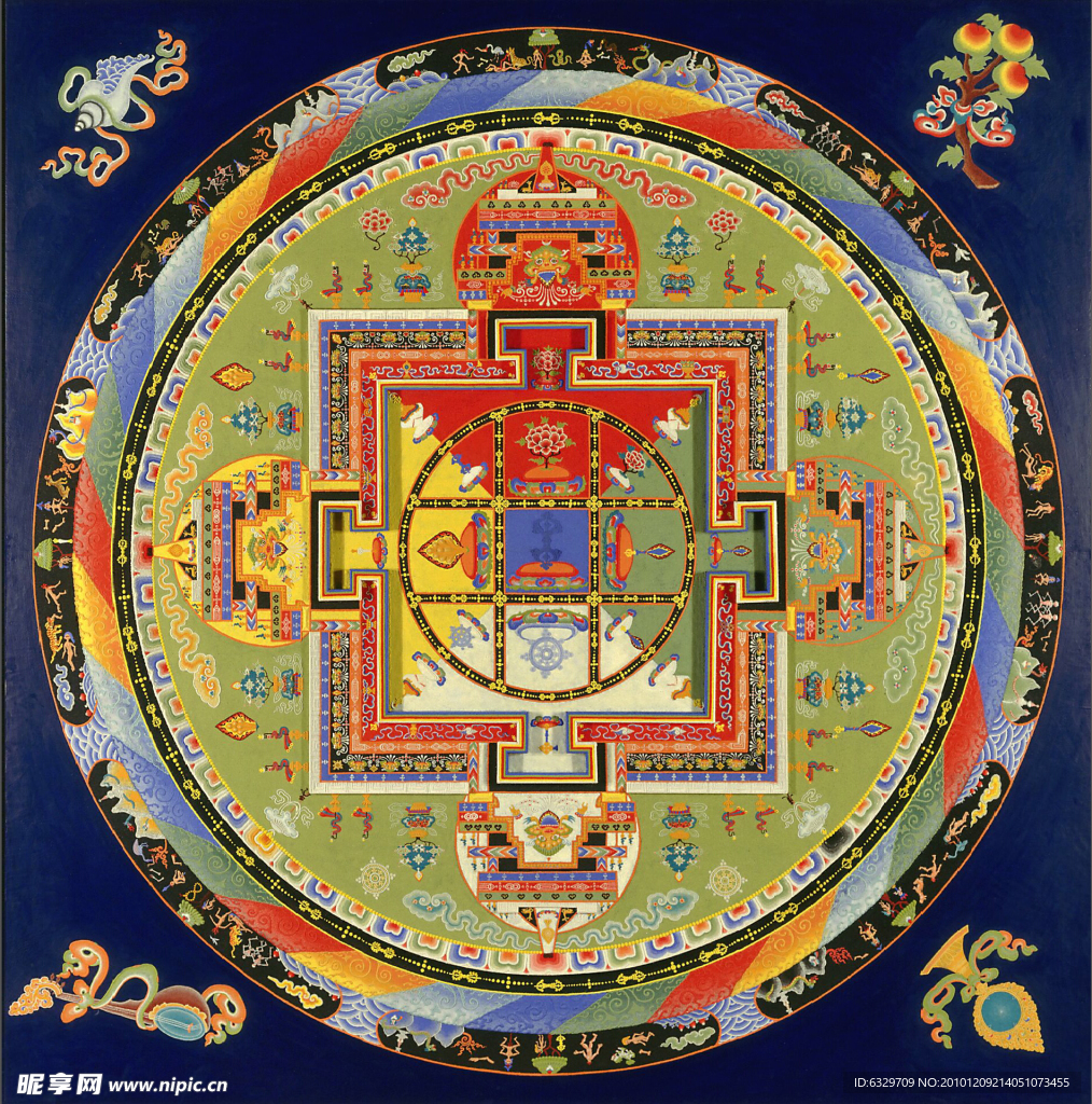 唐卡大威德金刚坛城