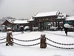 大雪中的趵突泉公园