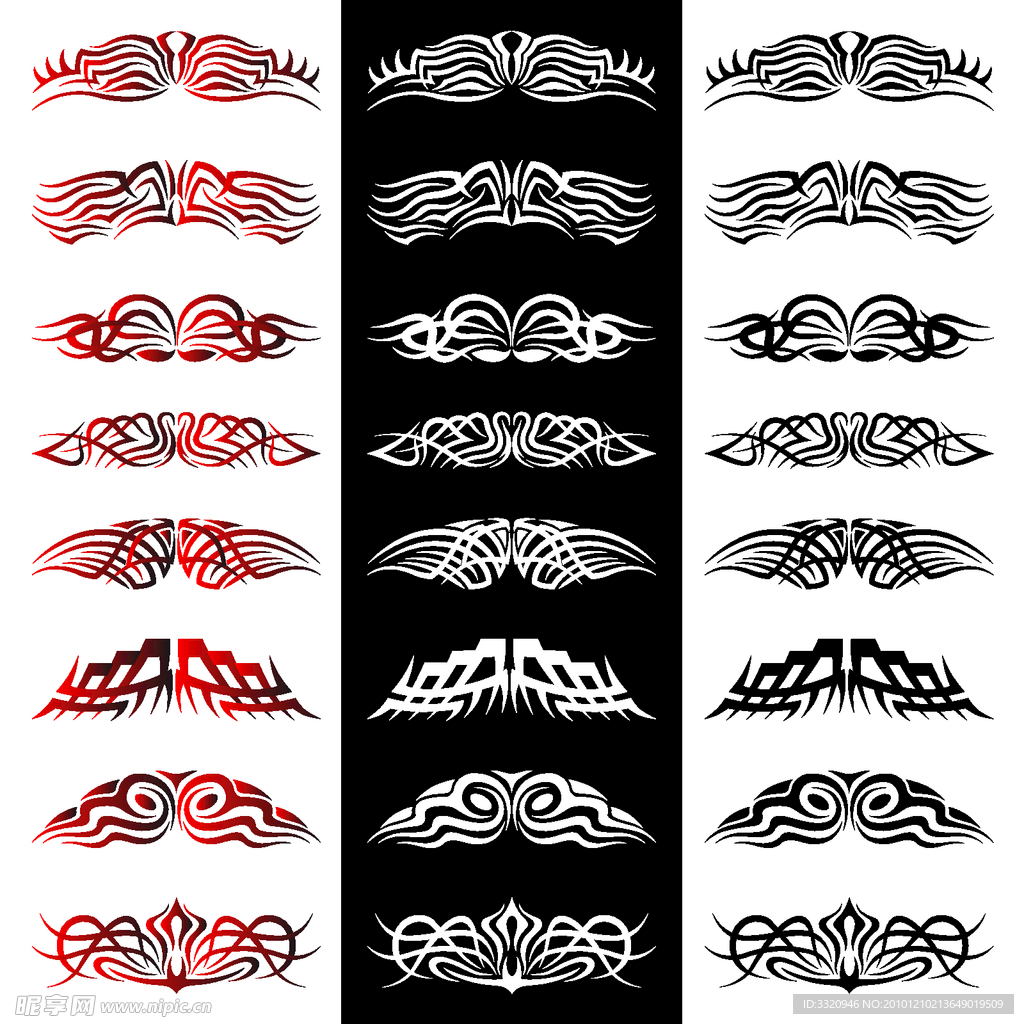 纹身图案矢量素材