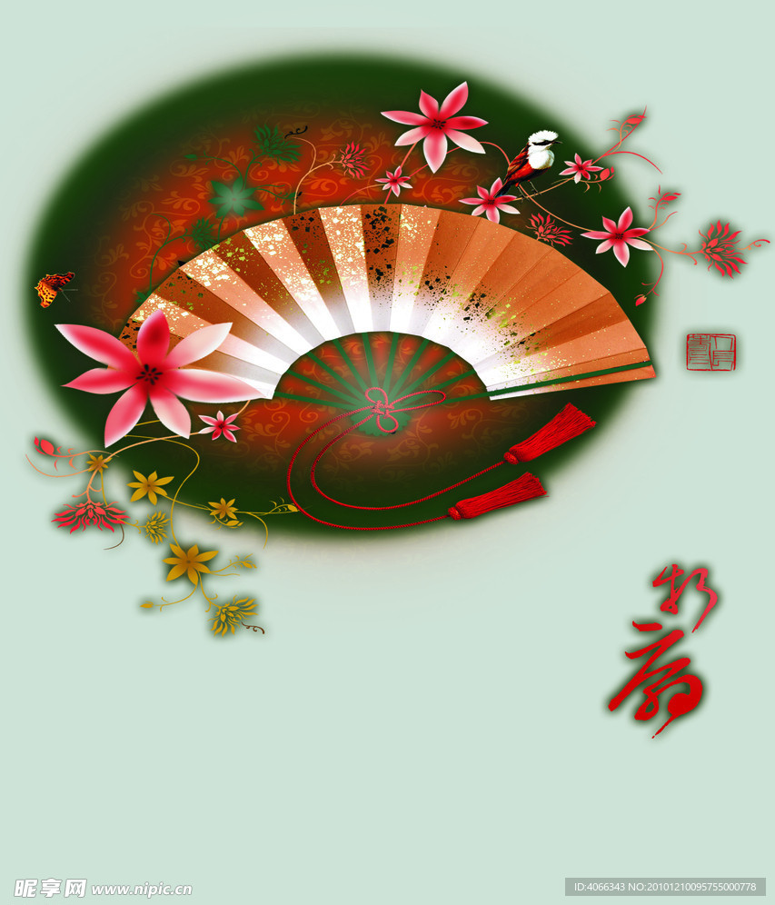 花鸟扇