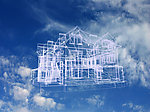 3d线框建筑模型