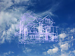 3d线框建筑模型