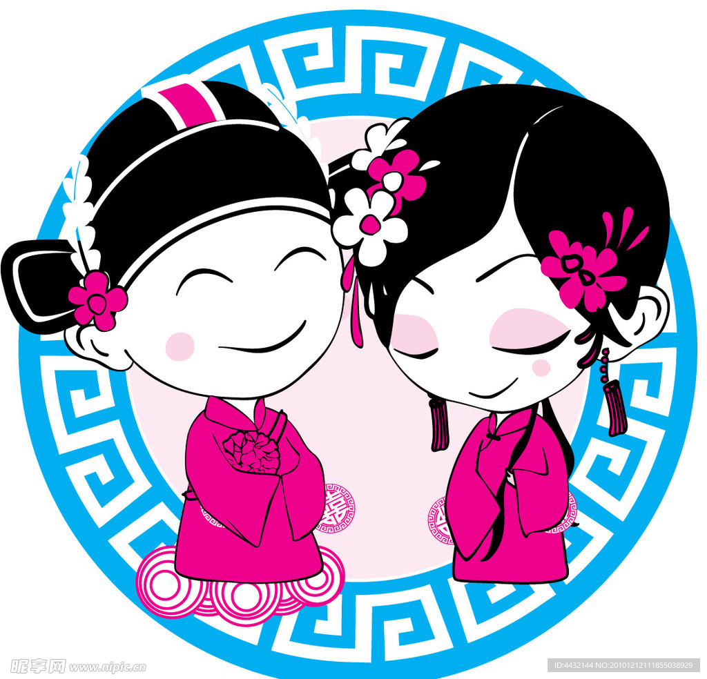 卡通夫妻