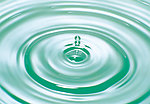 绿色水面波纹涟漪