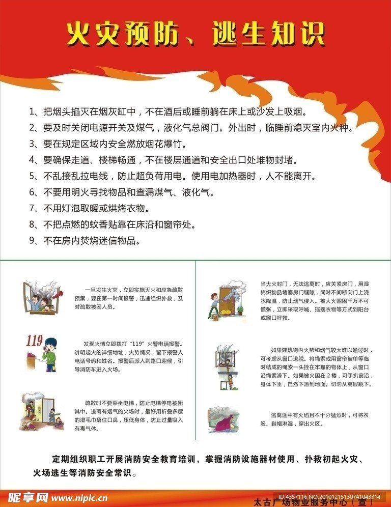 火灾预防 逃生宣传