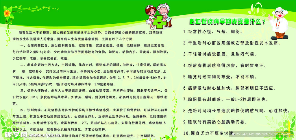 冠心病宣传栏