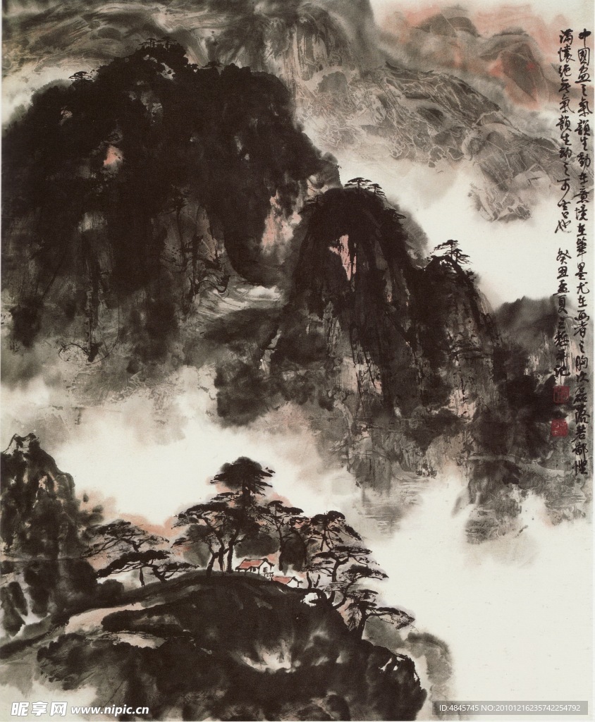 松峰引天影