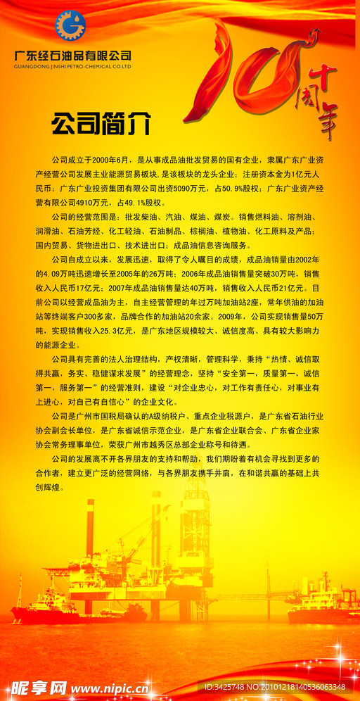 广州经石油品展板