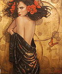 美女油画