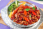 铁板香辣牛仔肉