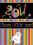 2011 happy new year 艺术字体
