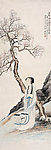 女郎临风图