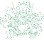 矢量的线条龙