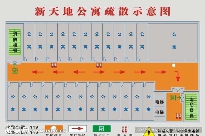 消防疏散示意图