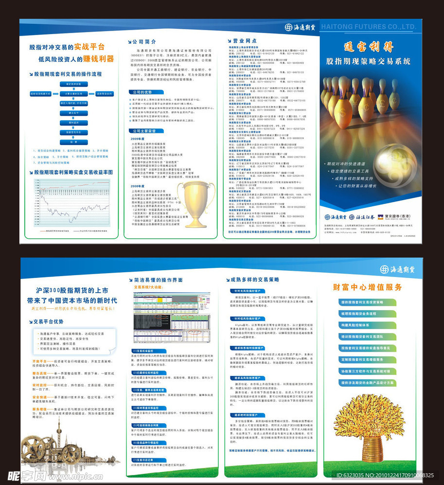 金融类四折页