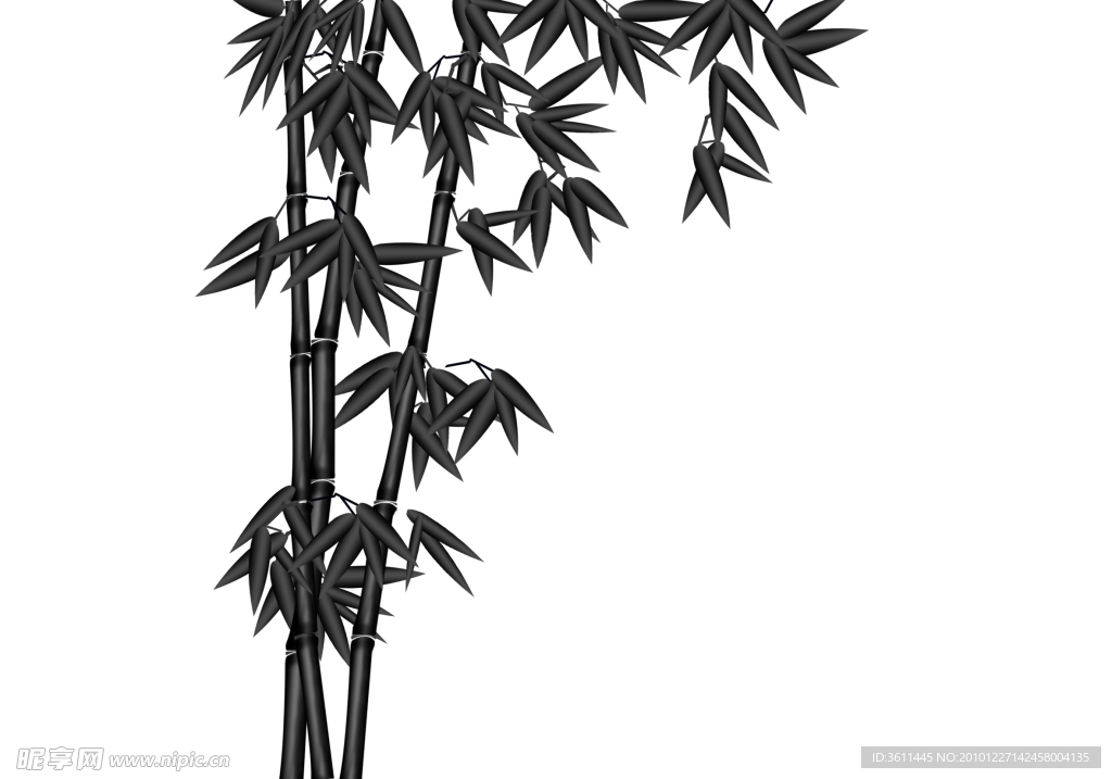 鼠绘竹子