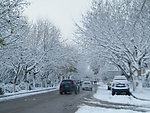 城市雪景