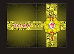 谨贺新年 花开富贵 新年贺卡