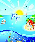卡通海豚