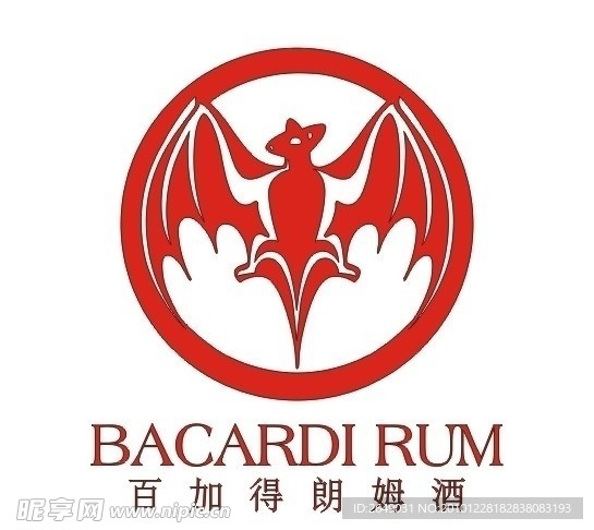 百加得朗姆酒 蝙蝠LOGO