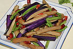 长豆角炒茄子