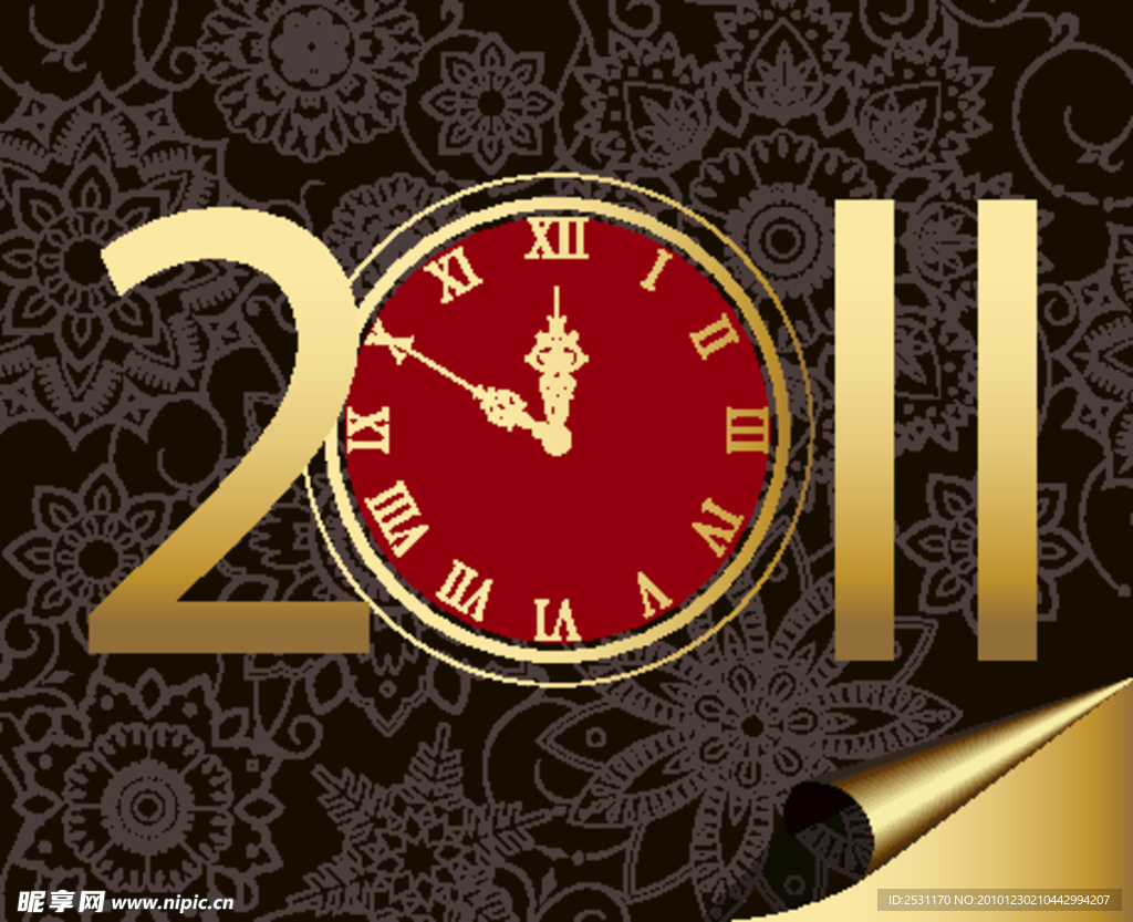 新年主题矢量素材