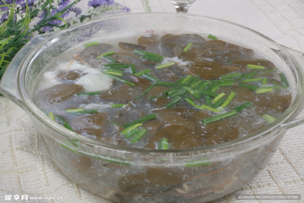 鸡蛋肺片汤