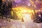 冬季雪景高清图片