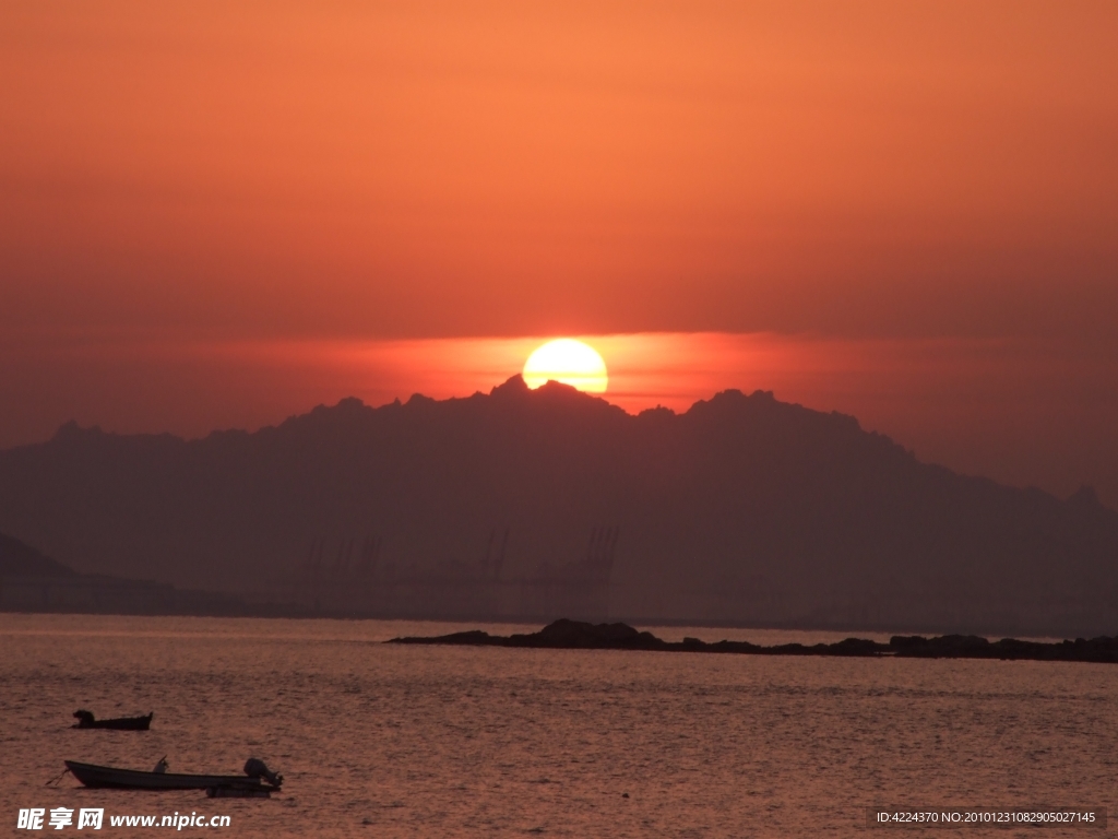 夕阳落山