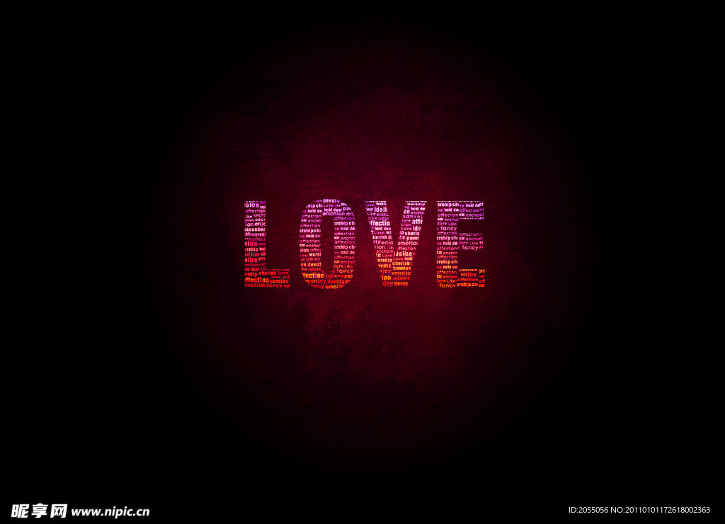 爱 LOVE 字体设计