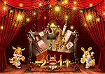 2011福兔贺新年舞台设计