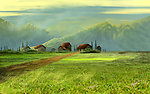 动漫草地风景