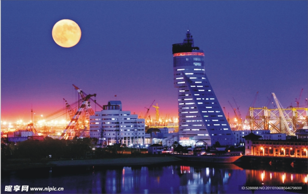 港口码头夜景
