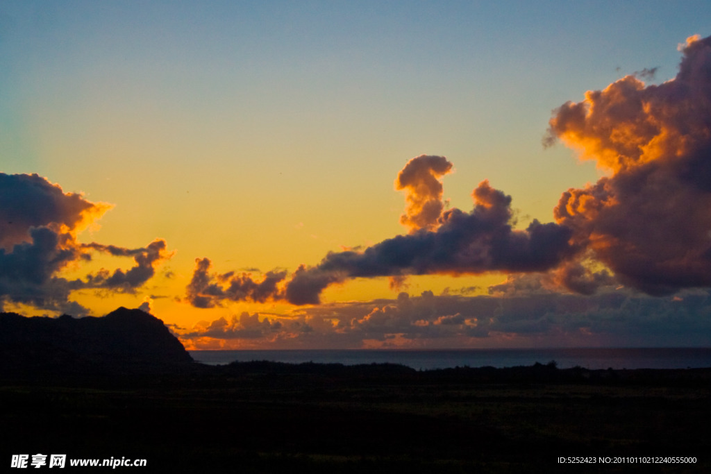 夏威夷夕阳美景