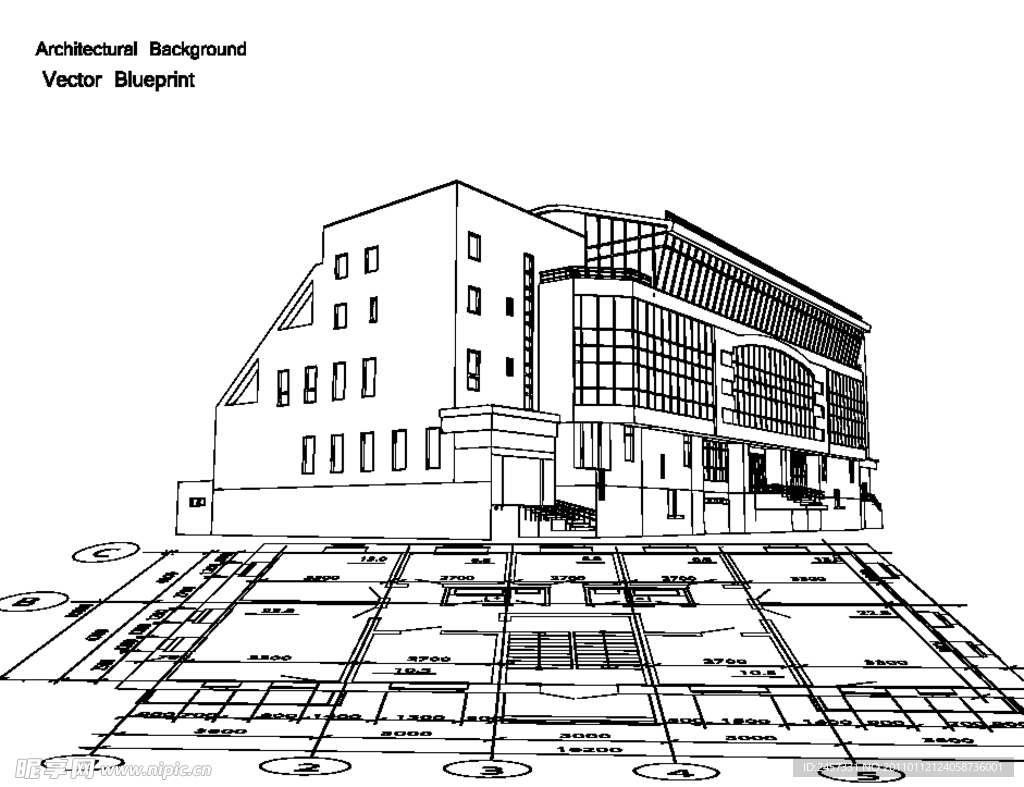 楼宇工程建筑示意图