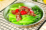 菜心炒鸡杂